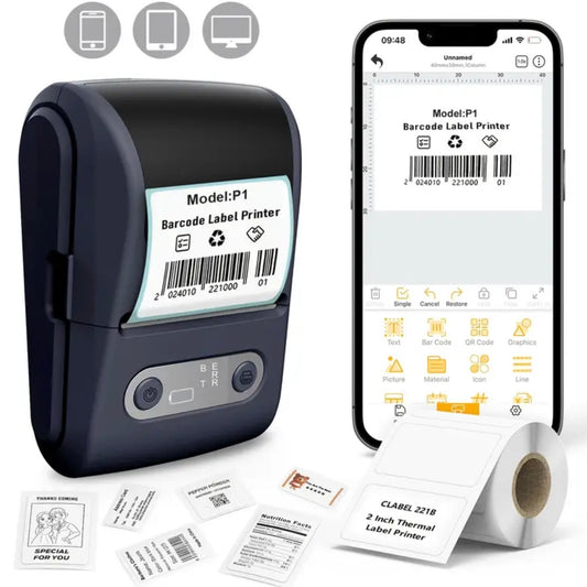 Portable Wireless Thermal Label Printer